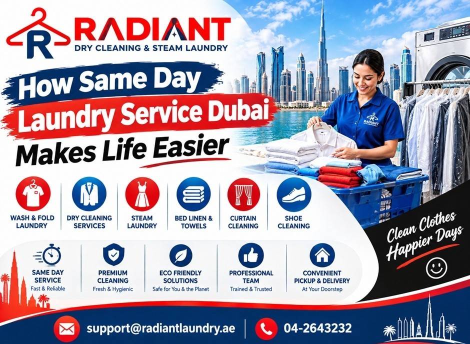 Same day laundry service Dubai – fresh clean clothes delivered